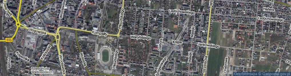 Zdjęcie satelitarne Waryńskiego Ludwika ul.